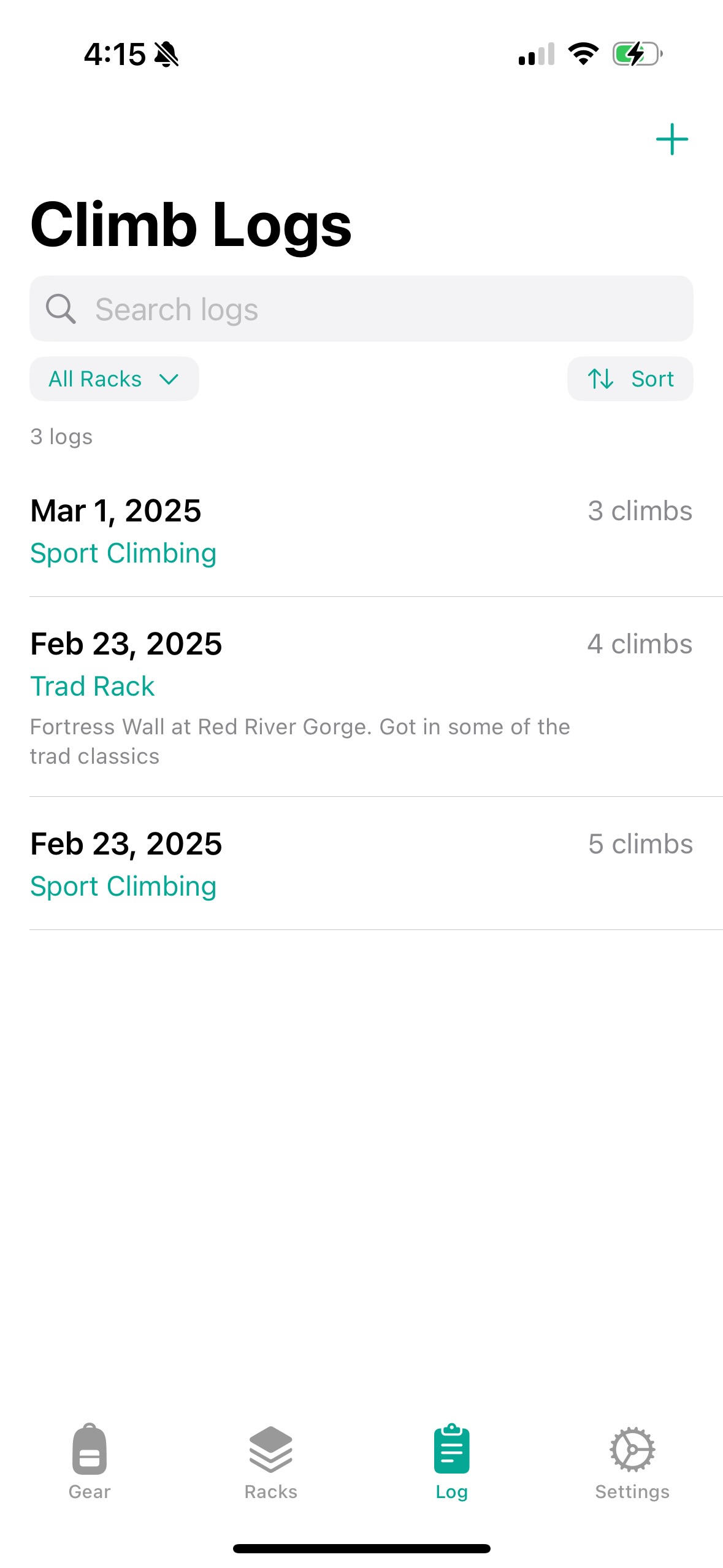 Climb Usage Logging